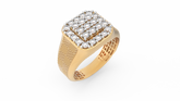 18K Gold & Diamond Ring For Men KRC60134